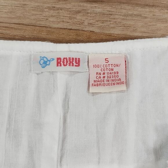 🔺️Roxy White Asymmetric Gauzy Fully Lined Skirt Small - Picture 8 of 10